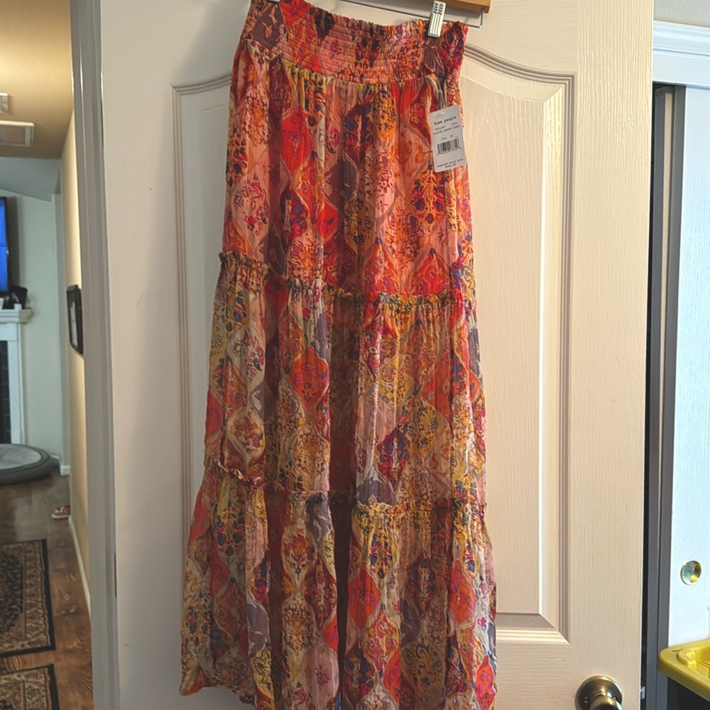 Floral Patchwork Maxi Skirt
